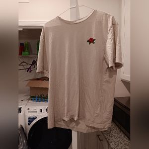 H&M snake and rose shirt size m cream